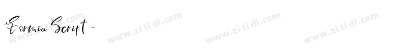 Formia Script字体转换 Formia Script字体转换